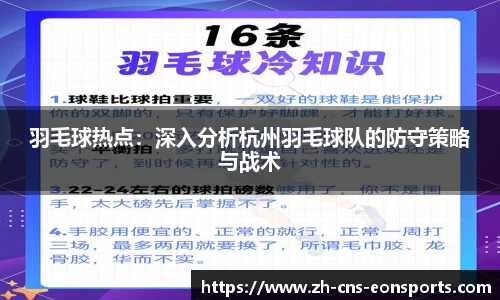 羽毛球热点：深入分析杭州羽毛球队的防守策略与战术